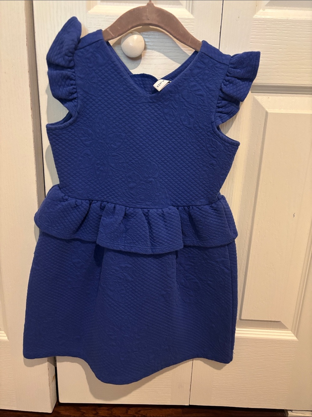 Janie and Jack Cobalt Blue Ruffle Peplum Dress
